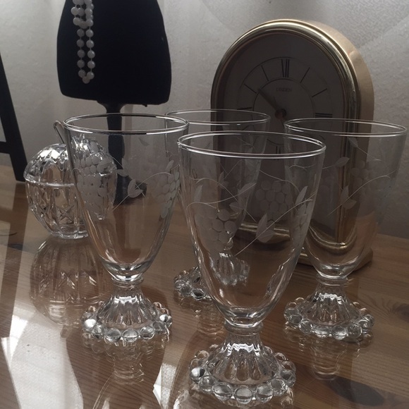 ANCHOR HOCKING BOOPIE | Grape Etched Cut G… - Picture 8 of 8